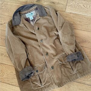 Vintage L.L.Bean Men’s Corduroy Barn Coat Plaid Lined XL